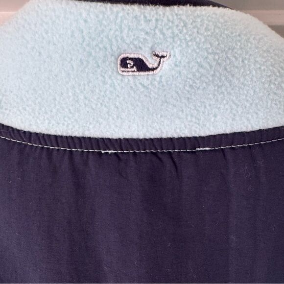 Vineyard Vines Women’s Fleece Pullover XS Teal Blue Snap Front - Picture 4 of 7